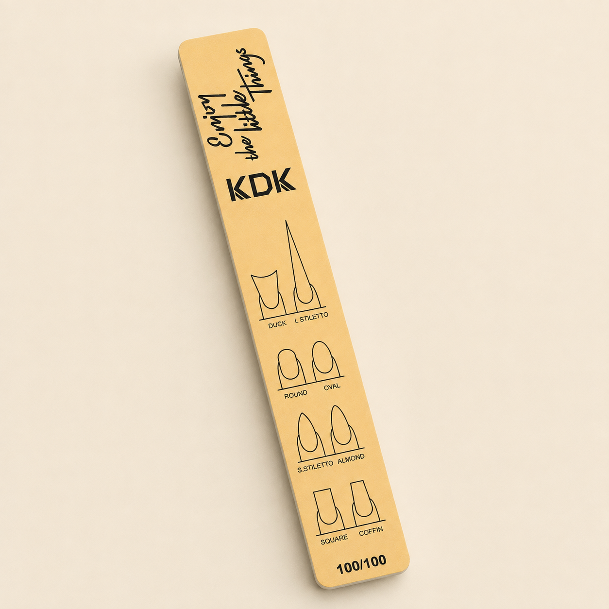 KDK Washable Nail File 100/100, 100/100 grit